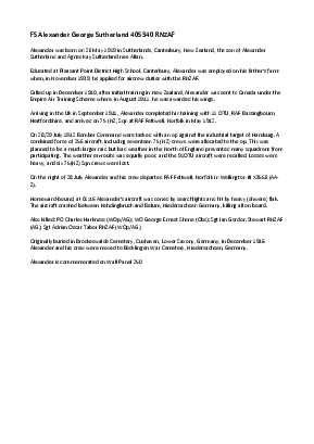 A preview of a PDF biography for Sutherland, Alexander George